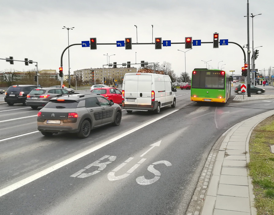 Nowe buspasy usprawnią komunikację autobusową w Poznaniu