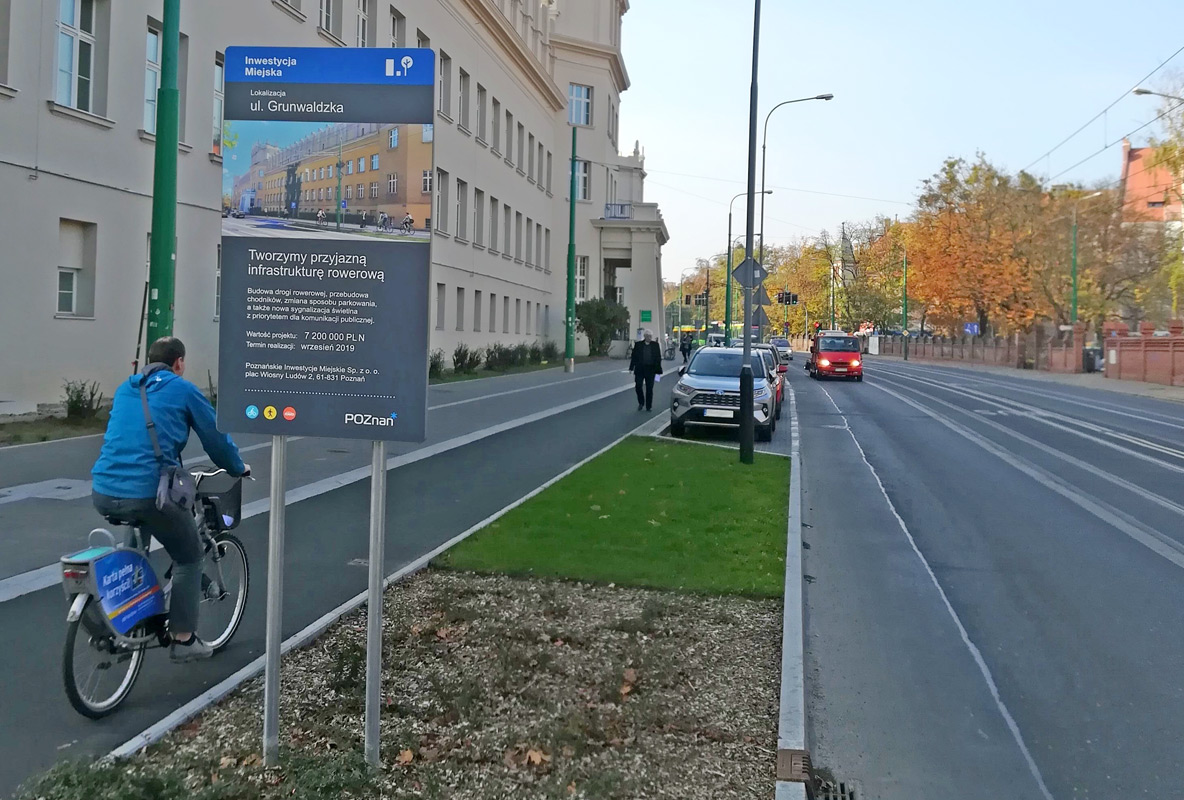 Droga rowerowa przy Grunwaldzkiej służy poznaniakom