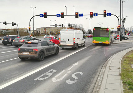 Nowe buspasy usprawnią komunikację autobusową w Poznaniu